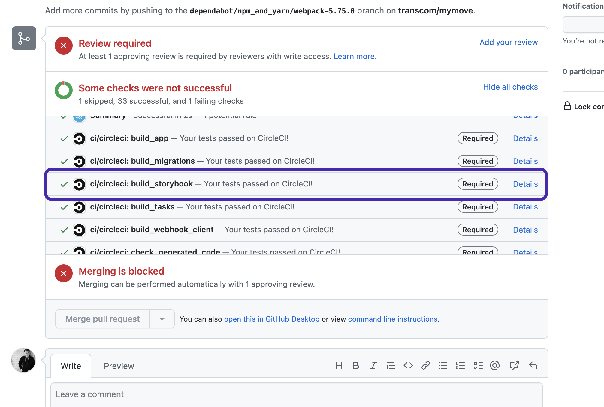 build_storybook check