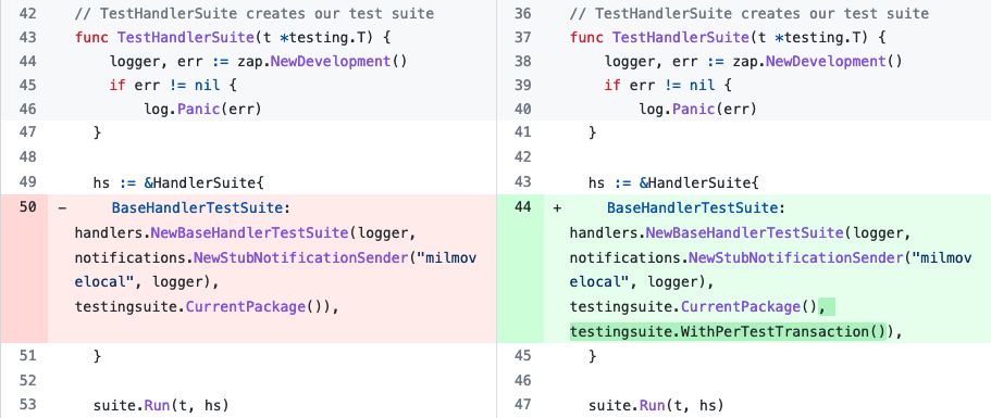 Fix package to use transaction option